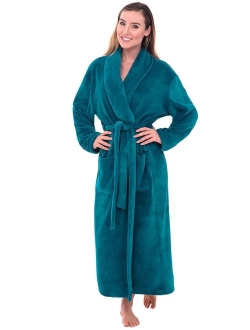 Women's Warm Fleece Robe, Long Plush Bathrobe