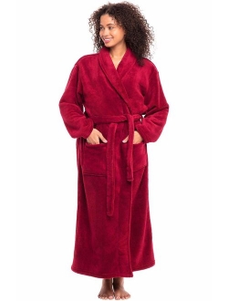 Women's Warm Fleece Robe, Long Plush Bathrobe