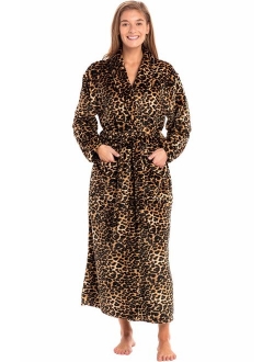 Women's Warm Fleece Robe, Long Plush Bathrobe