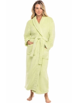 Women's Warm Fleece Robe, Long Plush Bathrobe