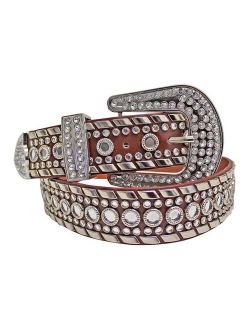 Luxury Divas Rhinestone Studded Western Belt For Women