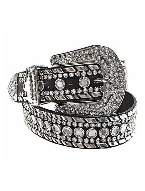 Luxury Divas Rhinestone Studded Western Belt For Women