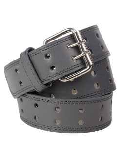 EURO Womens Thick Wide 2 Hole Leather Belt - BN9041