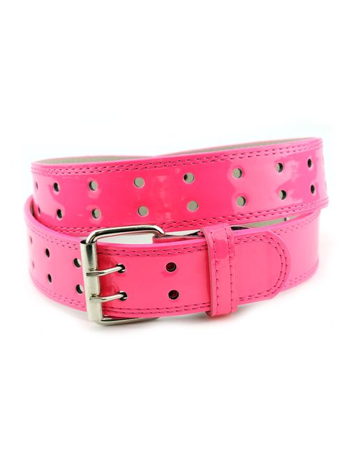 EURO Womens Thick Wide 2 Hole Leather Belt - BN9041