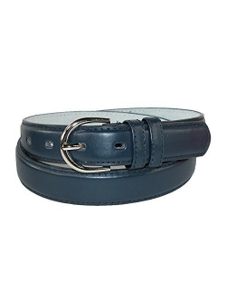 CTM Women's Leather 1 1/8 Inch Dress Belt