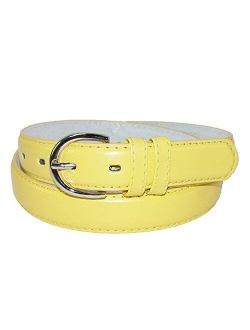 CTM Women's Leather 1 1/8 Inch Dress Belt