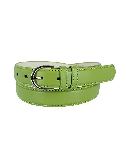 CTM Women's Leather 1 1/8 Inch Dress Belt