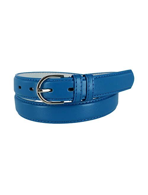 CTM Women's Leather 1 1/8 Inch Dress Belt