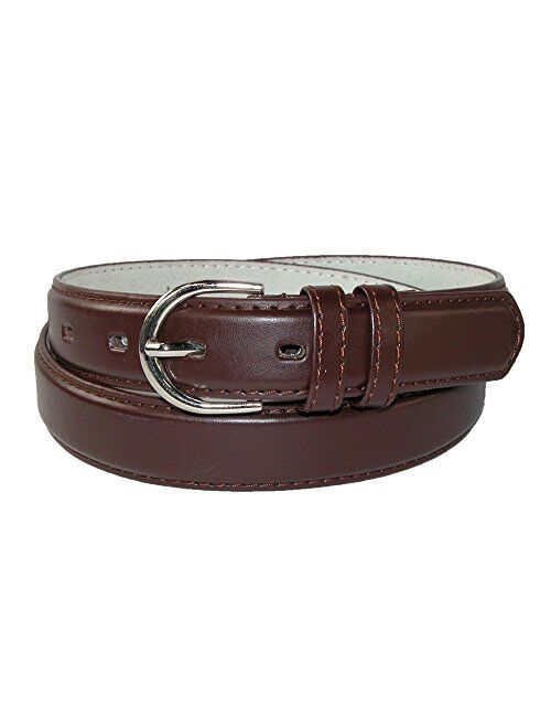 CTM Women's Leather 1 1/8 Inch Dress Belt