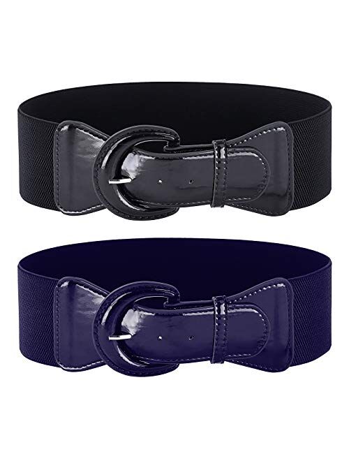 GRACE KARIN Women's Wide Stretchy Cinch Belt Vintage Chunky Buckle Belts S-XXXXL