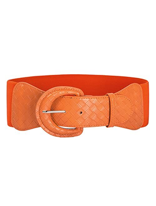 GRACE KARIN Women's Wide Stretchy Cinch Belt Vintage Chunky Buckle Belts S-XXXXL