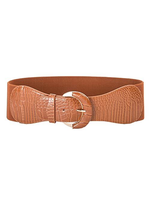 GRACE KARIN Women's Wide Stretchy Cinch Belt Vintage Chunky Buckle Belts S-XXXXL