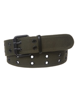 Double Hole Grommets Canvas Web Belt