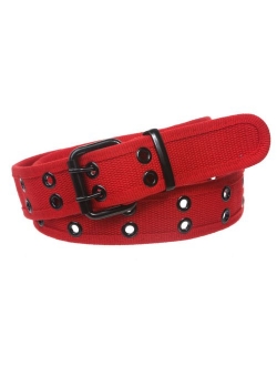 Double Hole Grommets Canvas Web Belt