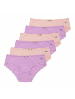 Lucky & Me | Ava Little Girls Bikini Underwear | Tagless | Soft Cotton Modal Spandex Blend | Colorful | 6-Pack