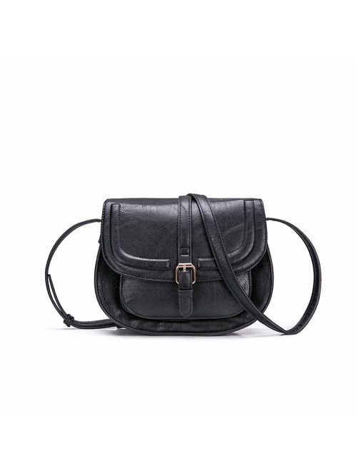 Women Crossbody Satchel Bag Small Saddle Purse and Tote Shoulder Handbags