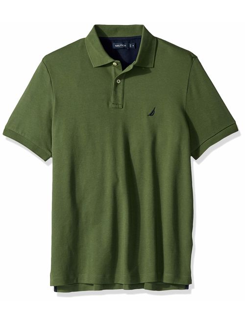 Nautica Men's Classic Fit Short Sleeve Solid Soft Cotton Polo T-Shirt