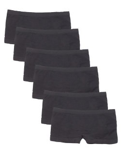 Kalon 6 Pack Women's Nylon Spandex Boyshort Panties