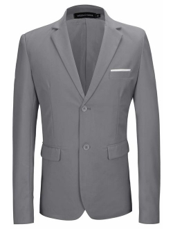 WEEN CHARM Mens Blazer Jacket Slim Fit Casual Two Button Solid Suit Separate Jacket