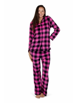 Totally Pink Women's Warm and Cozy Plush Fleece Winter Pajama Set Teen and Girls