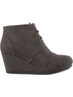 MARCOREPUBLIC Suede High Heel Wedge Boots