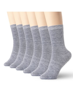 Womens And Mens Black Thin Cotton Socks High Ankle 6 Pack