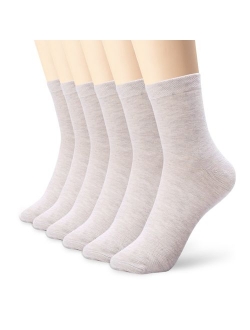 Womens And Mens Black Thin Cotton Socks High Ankle 6 Pack