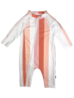 SwimZip UPF 50+ Girls Long Sleeve Sunsuit (Multiple Colors)