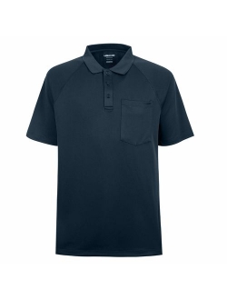 Men's Short Sleeve Moisture Wicking Performance Golf Polo Shirt, Side Blocked, Tall Sizes: M-7XL