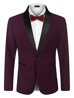 Men's Modern Suit Jacket Blazer One Button Tuxedo for Party,Wedding,Banquet,Prom