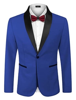 Men's Modern Suit Jacket Blazer One Button Tuxedo for Party,Wedding,Banquet,Prom