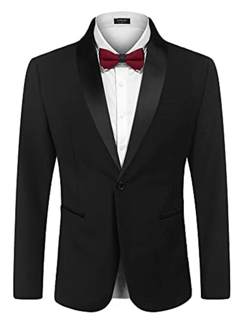 COOFANDY Men's Modern Suit Jacket Blazer One Button Tuxedo for Party,Wedding,Banquet,Prom