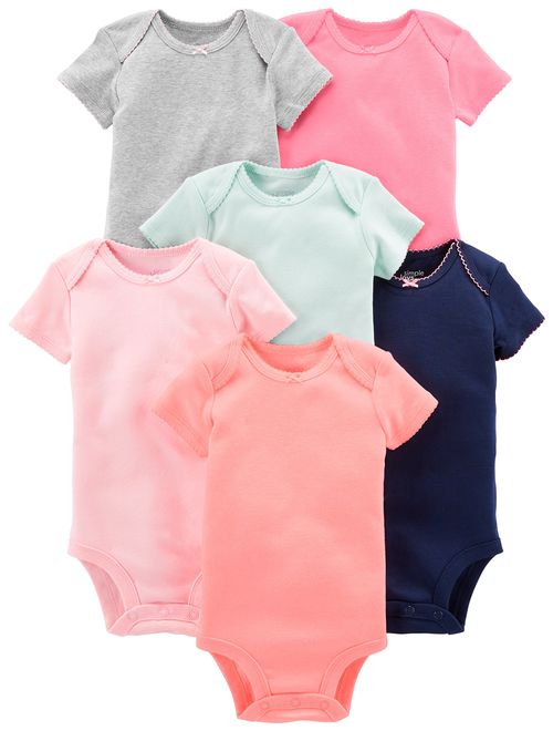 Simple Joys by Carter's Baby Girls' 6-Pack Short-Sleeve Bodysuit