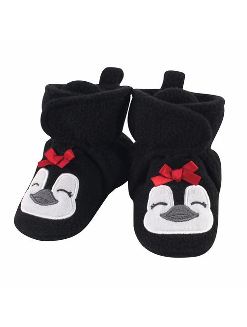 Hudson Baby Unisex Baby Cozy Fleece Booties with Non Skid Bottom