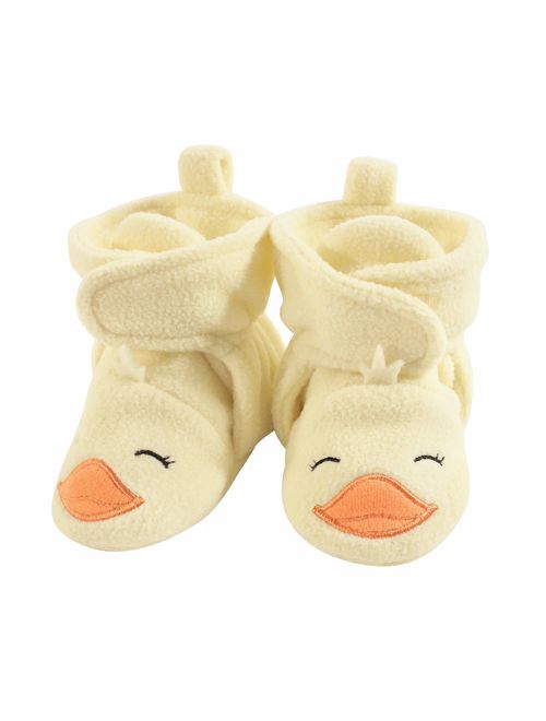 Hudson Baby Unisex Baby Cozy Fleece Booties with Non Skid Bottom