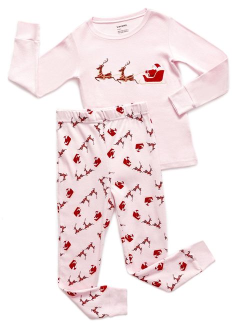 Leveret Kids Christmas Pajamas Boys Girls & Toddler Pajamas Moose Reindeer 2 Piece Pjs Set 100% Cotton (12 Months-14 Years)