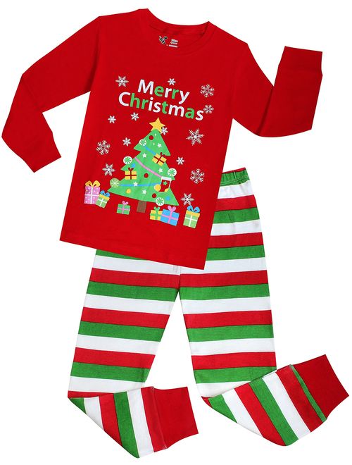 Girls Christmas Pajamas Children PJs Gift Set Kids Cotton Sleepwear