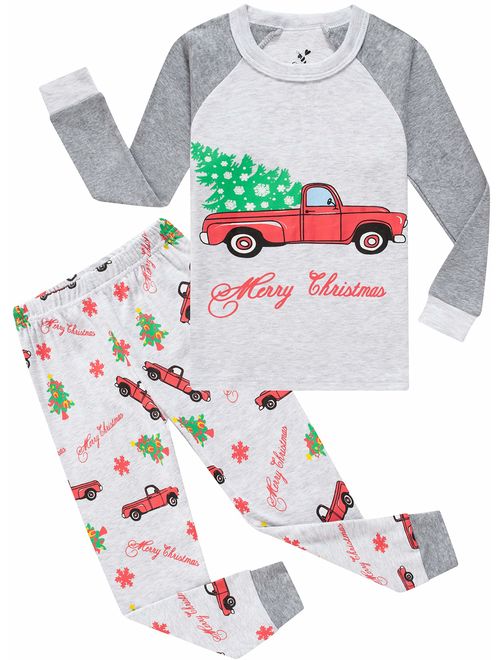 Girls Christmas Pajamas Children PJs Gift Set Kids Cotton Sleepwear