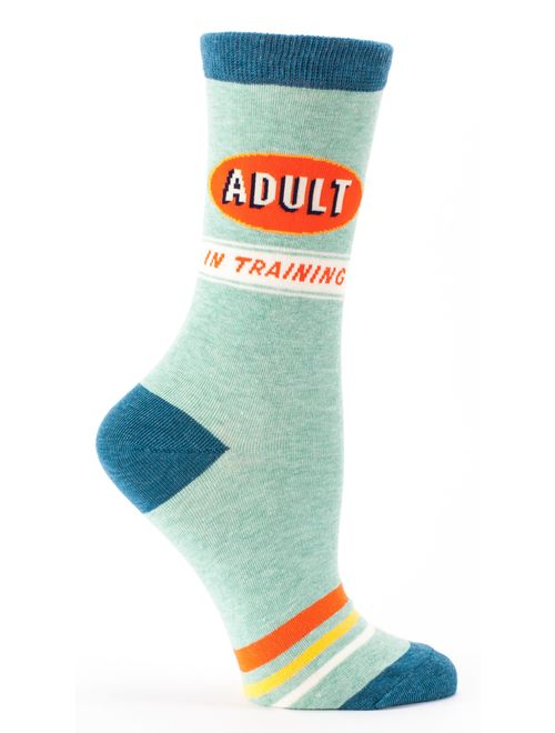 Blue Q Women's Novelty Crew Socks (fit women's shoe size 5-10)