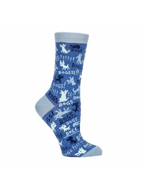 Blue Q Women's Novelty Crew Socks (fit women's shoe size 5-10)