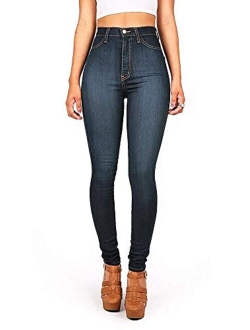 Vibrant Women's Classic High Waist Denim Skinny Jeans