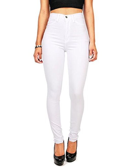 Vibrant Women's Classic High Waist Denim Skinny Jeans