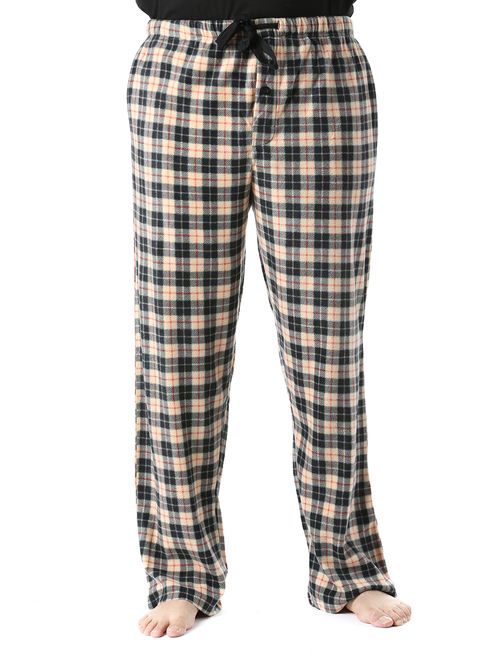 #followme Microfleece Men's Plaid Pajama Pants with Pockets