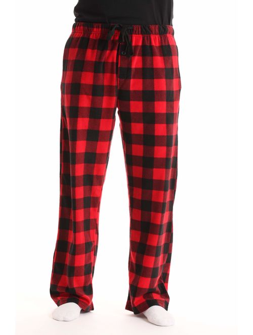 #followme Microfleece Men's Plaid Pajama Pants with Pockets