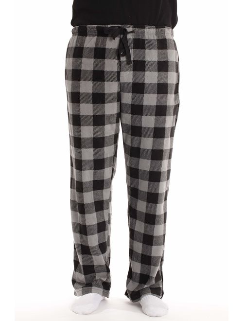 #followme Microfleece Men's Plaid Pajama Pants with Pockets