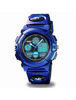 Kids Digital Sport Watch, Boys Girls Waterproof Sports Outdoor Watches Children Casual Electronic Analog Quartz Wrist Watches with Alarm Stopwatch