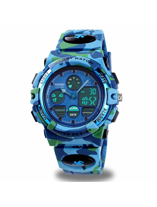 Kids Digital Sport Watch, Boys Girls Waterproof Sports Outdoor Watches Children Casual Electronic Analog Quartz Wrist Watches with Alarm Stopwatch