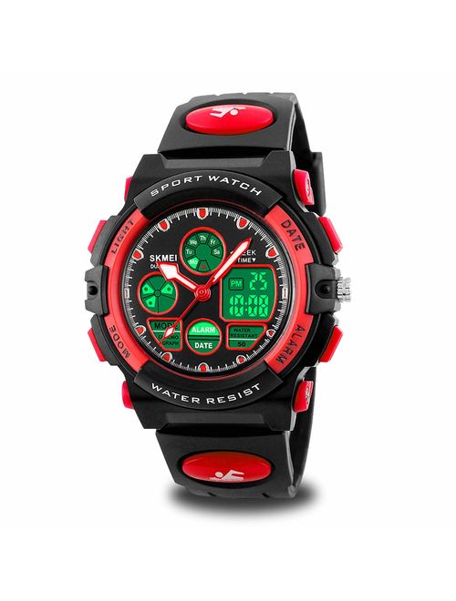 Kids Digital Sport Watch, Boys Girls Waterproof Sports Outdoor Watches Children Casual Electronic Analog Quartz Wrist Watches with Alarm Stopwatch