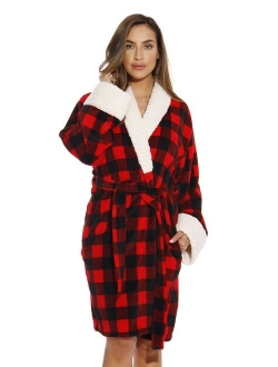 Just Love Sherpa Trim Plush Robe for Women