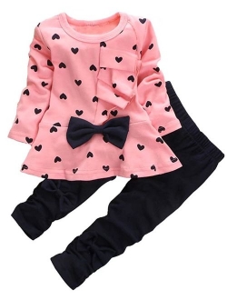 Baby Girl Clothes Infant Outfits Set 2 Pieces with Long Sleeved Tops + Pants